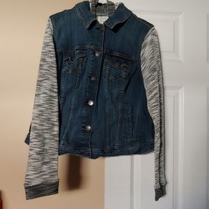 Denim and cotton jacket